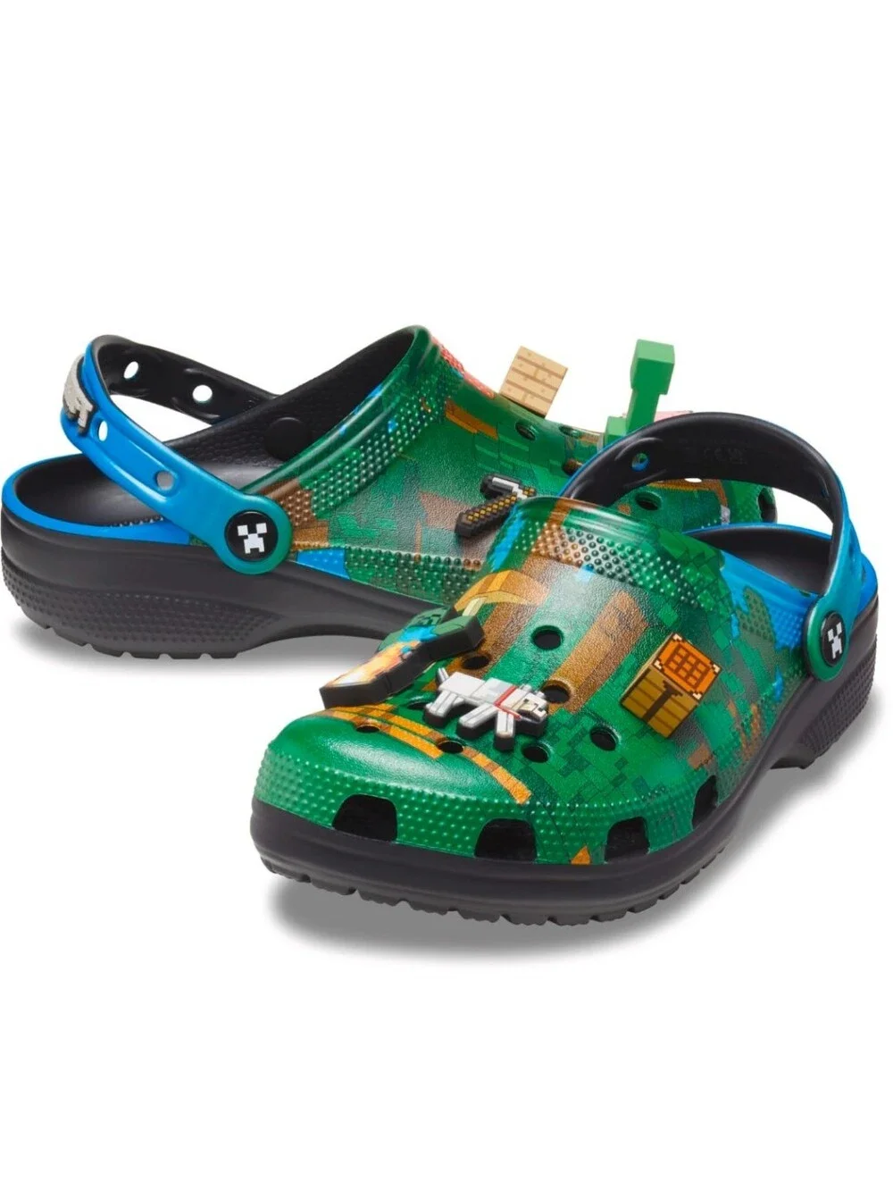 CROCS Classic Minecraft Kids Clogs Size 13 Gaming Casual School